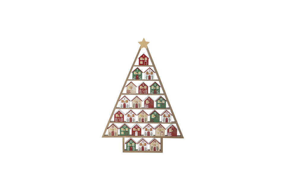 Calendrier de l'Avent 44x61,5 cm MDF multicolore Calvin Bloomingville