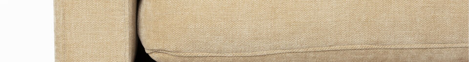 Mise en avant matière Canapé 1,5 places en tissu naturel Summer
