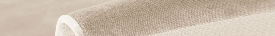 Mise en avant matière Canapé 2 places 150 cm Velours Blanc Cassé Rocco