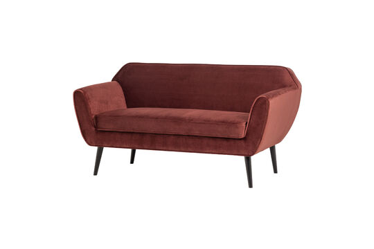 Canapé 2 places 150 cm Velours Bordeaux Rocco Détouré
