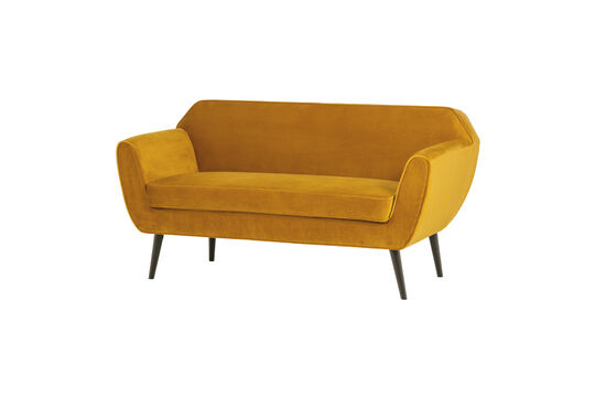Voir la fiche produit canapé 2 places 150 cm velours ocre Rocco Canapé 2 places 150 cm velours ocre Rocco