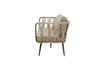 Miniature Canapé 2 places en métal et coussin en tissu marron Pavone 3