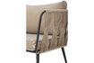 Miniature Canapé 2 places en métal et coussin en tissu marron Pavone 5