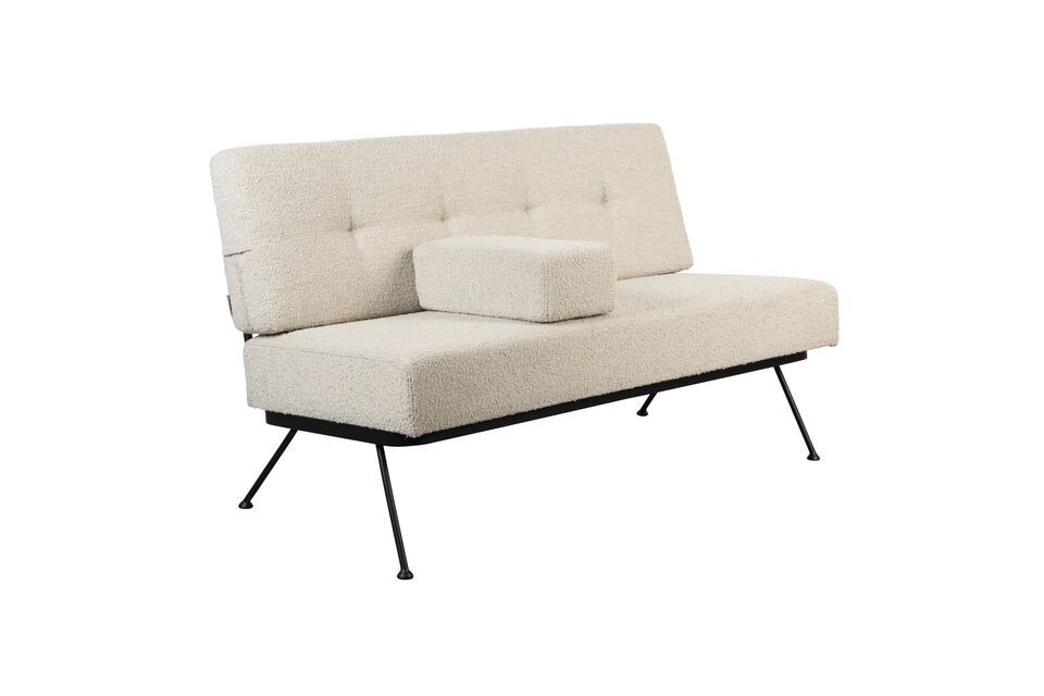 Canapé 2 places en tissu bouclé beige Bowie Zuiver