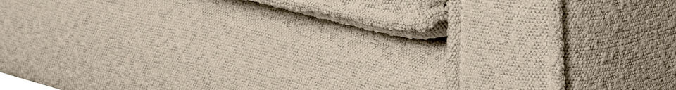 Mise en avant matière Canapé 2 places en tissu bouclé beige RODEO
