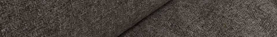 Mise en avant matière Canapé 2 places tissu tissé gris chaud mélangé Baggy