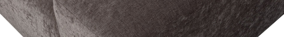 Mise en avant matière Canapé 2 places tissu vintage gris chaud Second Date