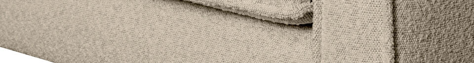 Mise en avant matière Canapé 2,5 places bouclé beige Rodeo