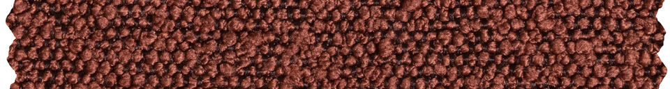 Mise en avant matière Canapé 3 places 230 cm Bouclé Marron Châtain STATEMENT