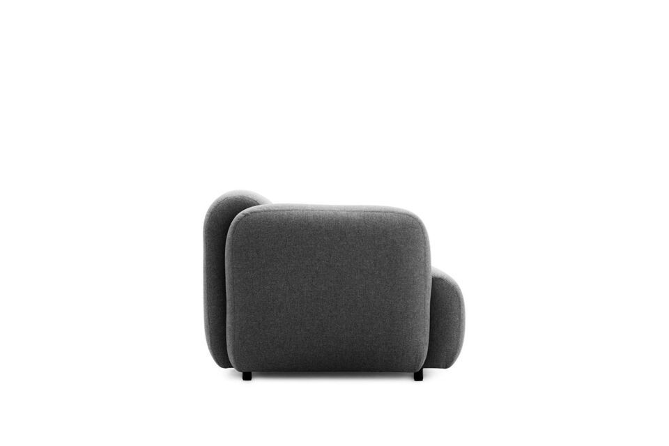 Canapé trois places gris Swell en laine et lin, confort et design contemporain.