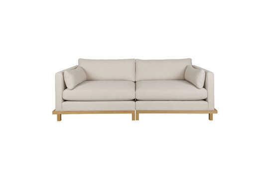 Voir la fiche produit canapé 3 places en tissu beige et chêne Blossom Canapé 3 places en tissu beige et chêne Blossom