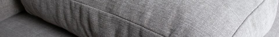 Mise en avant matière Canapé 3 places en tissu gris Sleeve