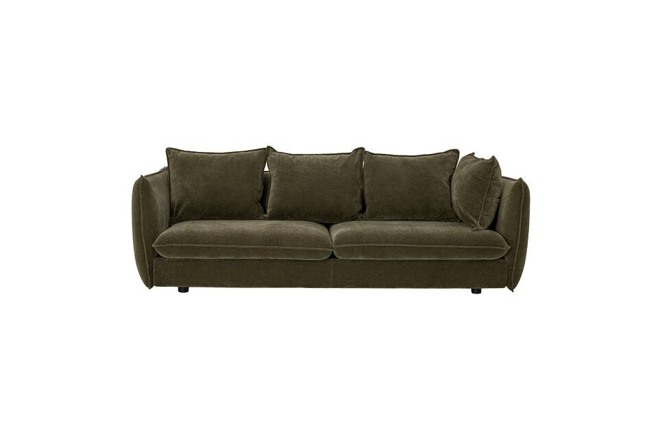 Canapé 3 places en tissu recyclé vert Austin Bloomingville