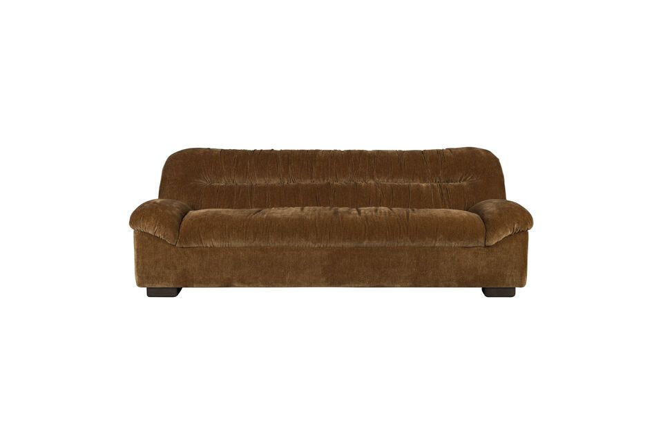 Canapé 3 places en velours marron Douglas DutchBone
