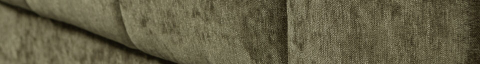 Mise en avant matière Canapé 3 places polyester vert SECOND DATE