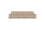 Miniature Canapé 3 places tissu vintage Nougat SECOND DATE Détouré