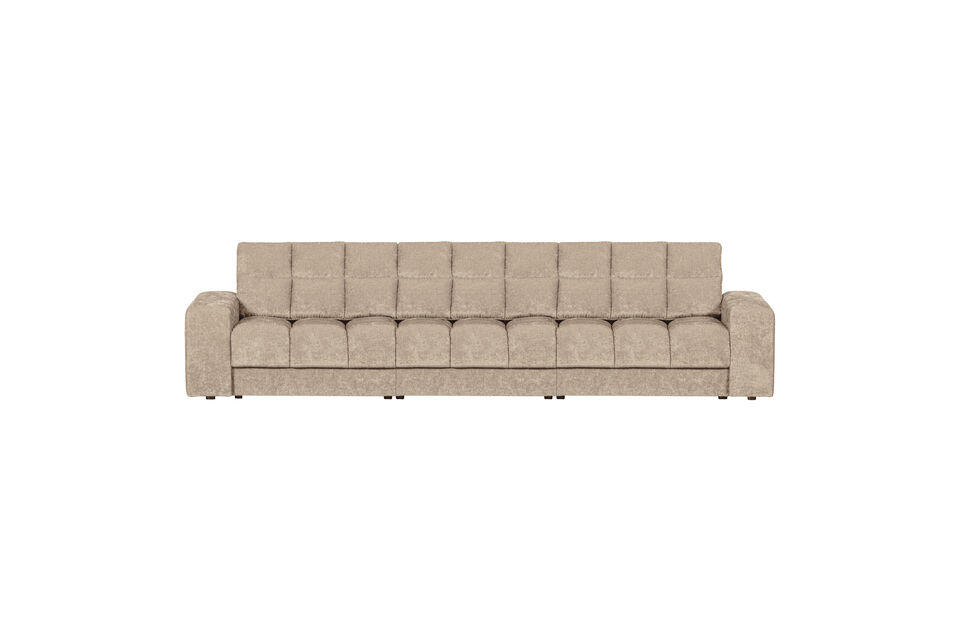 Canapé 3 places tissu vintage Nougat SECOND DATE Woood