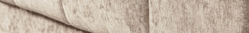 Mise en avant matière Canapé 3 places tissu vintage Nougat SECOND DATE