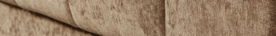 Mise en avant matière Canapé 3 places tissu vintage sable SECOND DATE