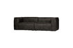 Miniature Canapé 3,5 places Eco Cuir Noir Bean 2