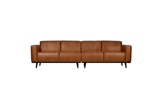 Canapé 4 places 280 cm éco-cuir Cognac STATEMENT Détouré