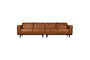 Miniature Canapé 4 places 280 cm éco-cuir Cognac STATEMENT Détouré
