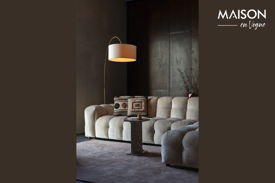 Canapé 4 places en tissu beige Hackman DutchBone