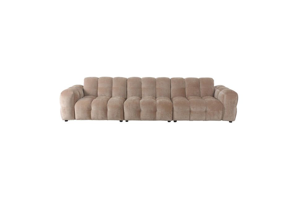 Canapé 4 places en tissu beige Hackman - 9