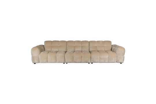Canapé 4 places en tissu beige Hackman