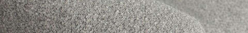 Mise en avant matière Canapé 4 places en tissu gris clair Hang