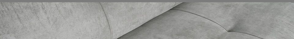 Mise en avant matière Canapé 4 places en tissu gris clair Skin