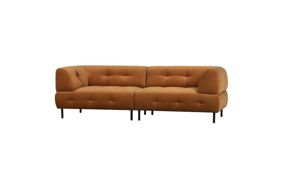 Ce grand canapé de quatre places est attrayant et de taille généreuse