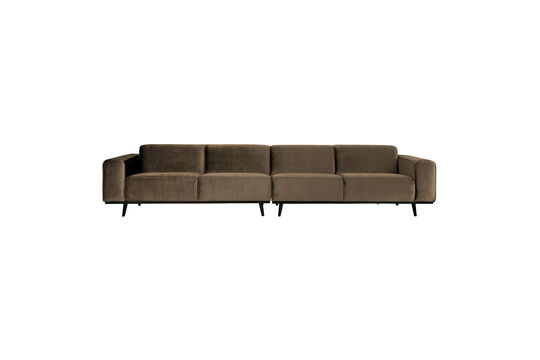 Canapé 4 places XL 372 cm Velours Taupe Statement Détouré