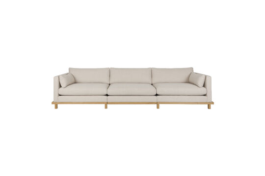Voir la fiche produit canapé 4,5 places en tissu beige et chêne Blossom Canapé 4,5 places en tissu beige et chêne Blossom