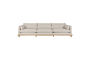 Miniature Canapé 4,5 places en tissu beige et chêne Blossom Détouré