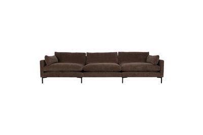 Canapé 4,5 places en tissu marron foncé Summer
