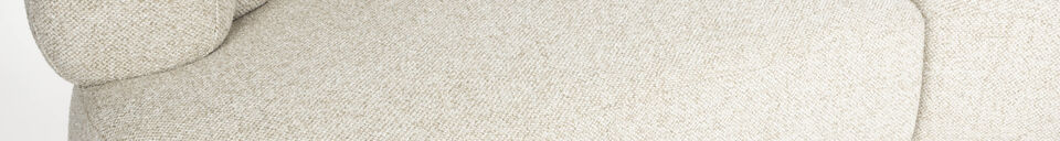 Mise en avant matière Canapé 7 places beige Duvane