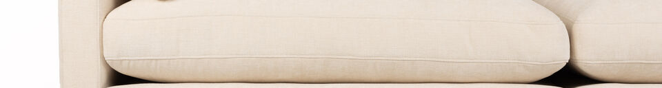 Mise en avant matière Canapé 7 places en tissu beige Summer