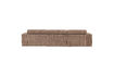 Miniature Canapé chaise longue droit tissu côtelé taupe NOVI 5