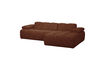 Miniature Canapé chaise longue droite bouclé marron rouille chiné Mojo 1