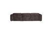 Miniature Canapé chaise longue droite chenille brun chaud CLOUD 4
