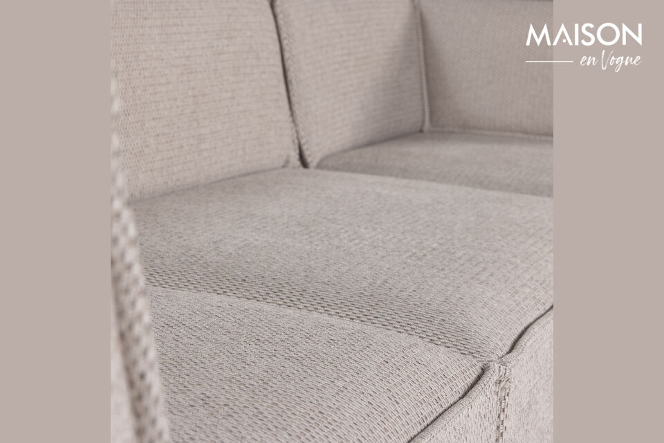 Materiau Ce canape avec chaise longue est revetu du tissu Fable