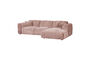 Miniature Canapé chaise longue droite chenille taupe/rose CLOUD Détouré