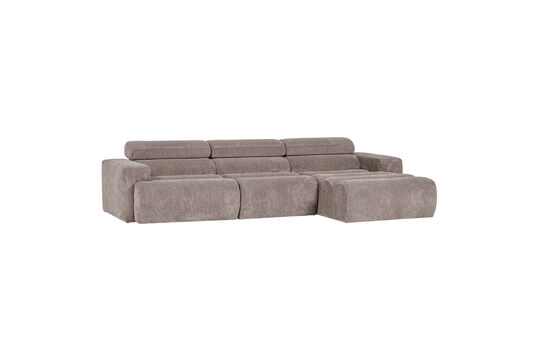 Voir la fiche produit canapé chaise longue droite tissu côtelé sable NOVI Canapé chaise longue droite tissu côtelé sable NOVI