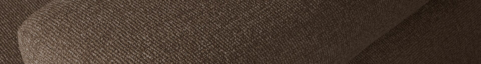 Mise en avant matière Canapé chaise longue gauche bouclé brun mélangé MOJO