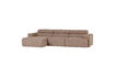 Miniature Canapé chaise longue gauche bouclé taupe NOVI 1