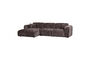 Miniature Canapé chaise longue gauche chenille brun chaud CLOUD Détouré