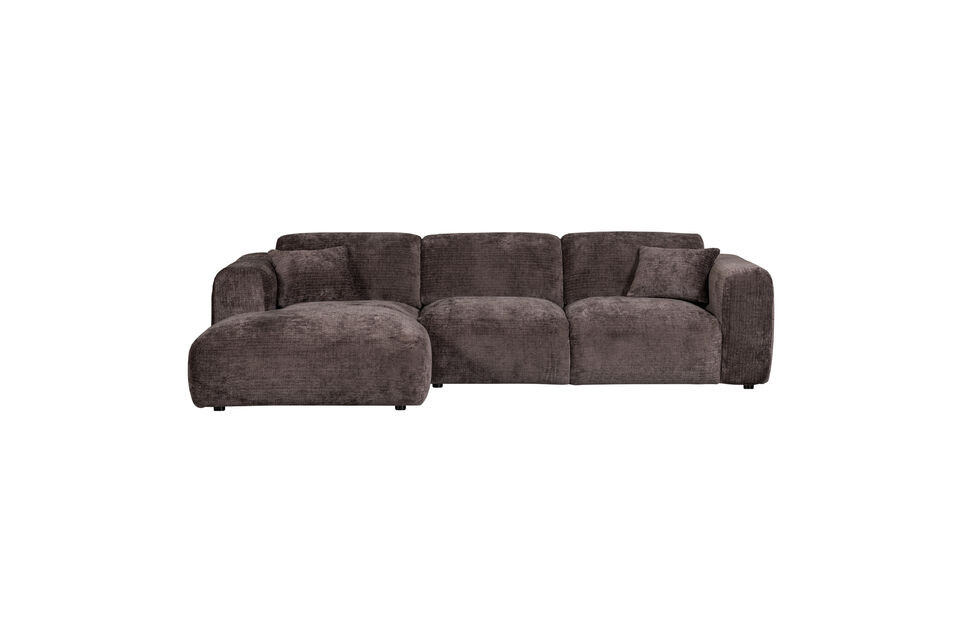 Avec ses formes magnifiquement arrondies et son tissu chenille luxueux