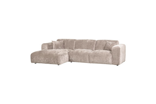 Canapé chaise longue gauche chenille naturel CLOUD