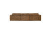 Miniature Canapé chaise longue gauche en tissu caramel mélangé NOVI 4